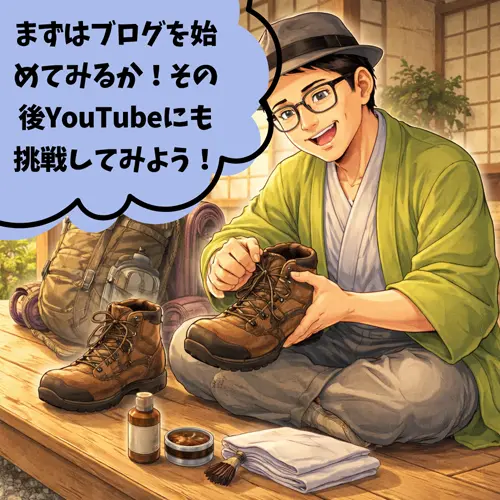 まずはブログを始めてみて、その後「YouTubeにも挑戦してみよう！」と考えているところ…。