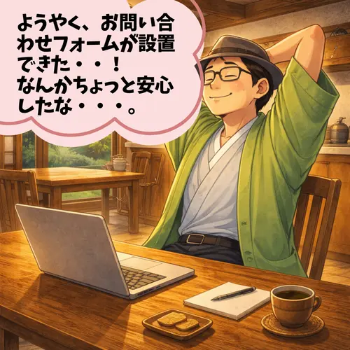 自分のブログに、お問い合わせフォームが設置できて、ほっと一安心しているところ…。