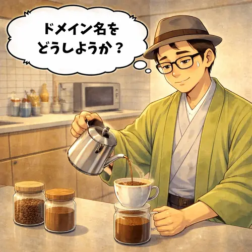 WordPressのドメイン名をどうしようか悩んでいるところ…。