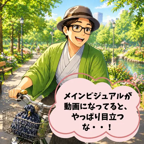 「メインビジュアルが動画になってると、やっぱり目立つな」と思っているところ・・。