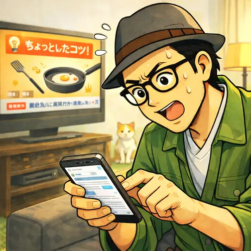 テレビを見ていたら、気になる話題が取り上げられていたので、早速スマホで調べているところ。