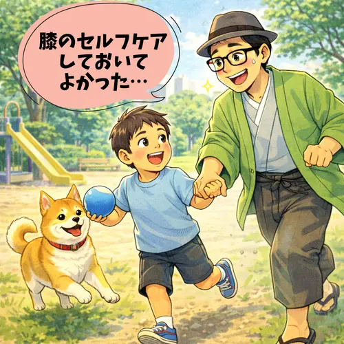 60代が、孫と全力で遊ぶための膝のセルフケアをしておいて良かったと思っているところ…