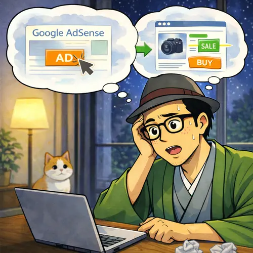 ブログの収益化には、 Googleアドレセンスとアフィリエイトがあることがわかったところ。