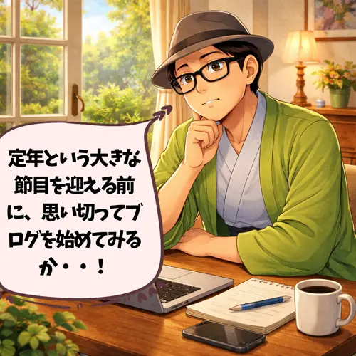 定年という大きな節目を迎える前に、「思い切ってブログを始めてみるか・・!」って考えているところ…。
