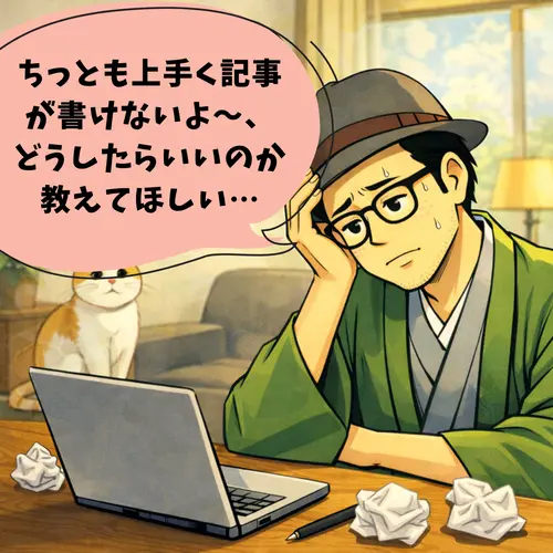 ブログ記事がちっともうまく書けなくて、どうしたらいいのか悩んでいるところ…