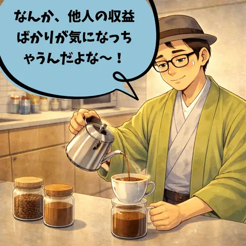他人の収益ばかりが気になっちゃっているところ…。