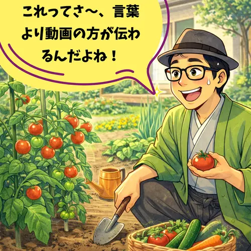 家庭菜園についてブログをやっているけど、たまに「言葉より動画の方が伝わるんだよね！」って、感じているところ…。