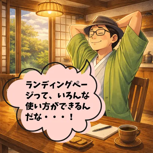 「ランディングページって、いろんな使い方ができるんだな・・」って、考えているところ…。