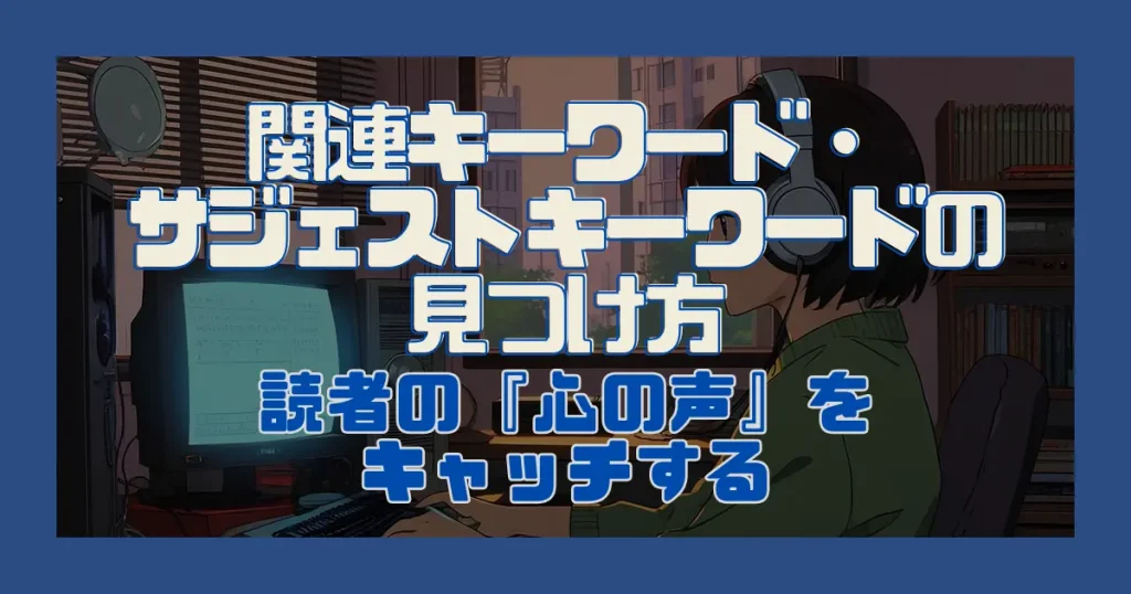 関連キーワード・サジェストキーワードの見つけ方｜読者の『心の声』をキャッチする