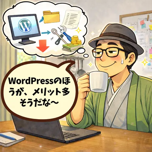 WordPressなら、シニアが一生の資産に変えるように思えてきたところ…