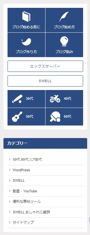 当ブログのサイドバー