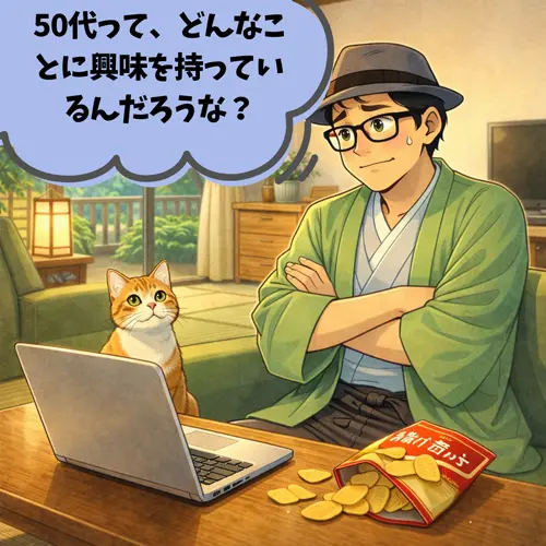 「50代って、どんなことに興味を持っているんだろうな？」と考え込んでいるところ…。