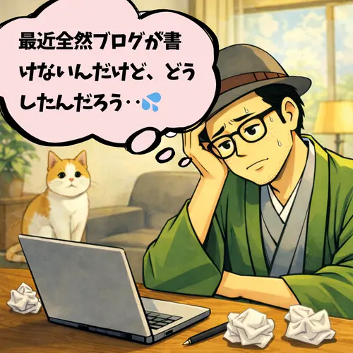 最近、ブログの記事が全然書けなくて、落ち込んでいるところ…。