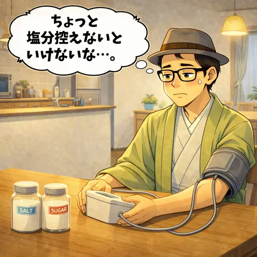 最近塩分の取りすぎで、自分の体を心配しているところ。