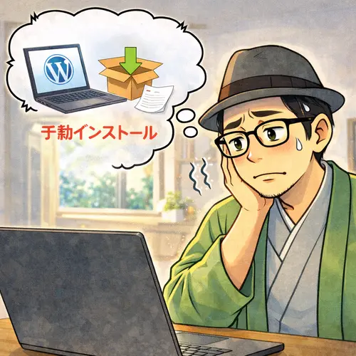 WordPressの手動インストールを想像して、落ち込んでいるところ…