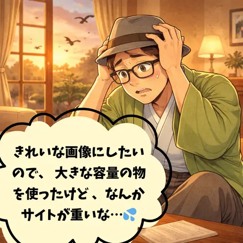 きれいな画像にしたいので、 大きな容量の物を使ったけど 、「なんかサイトが重いな…💦」って思っているところ…。