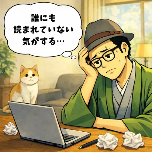 ブログをやっているけど、誰にも読まれていないのではと思って落ち込んでいるところ…