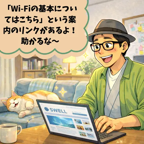 「Wi-Fiの基本についてはこちら」という案内のリンクがあって、助かっているところ…