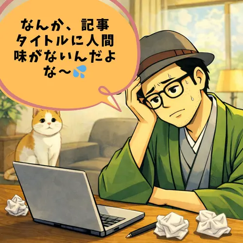 ブログの記事タイトが、どうも人間味がなくて、悩んでいるところ…、