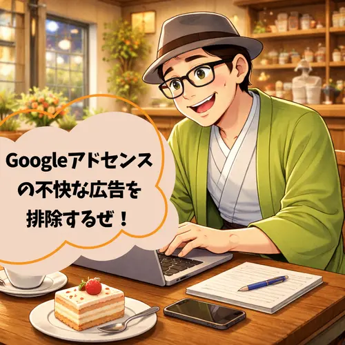 「Googleアドセンスの不快な広告を排除するぜ!」とやる気になっているところ…。