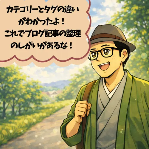 カテゴリーとタグの違いが分かって、ブログ記事の整理整頓をやる気になっているところ…